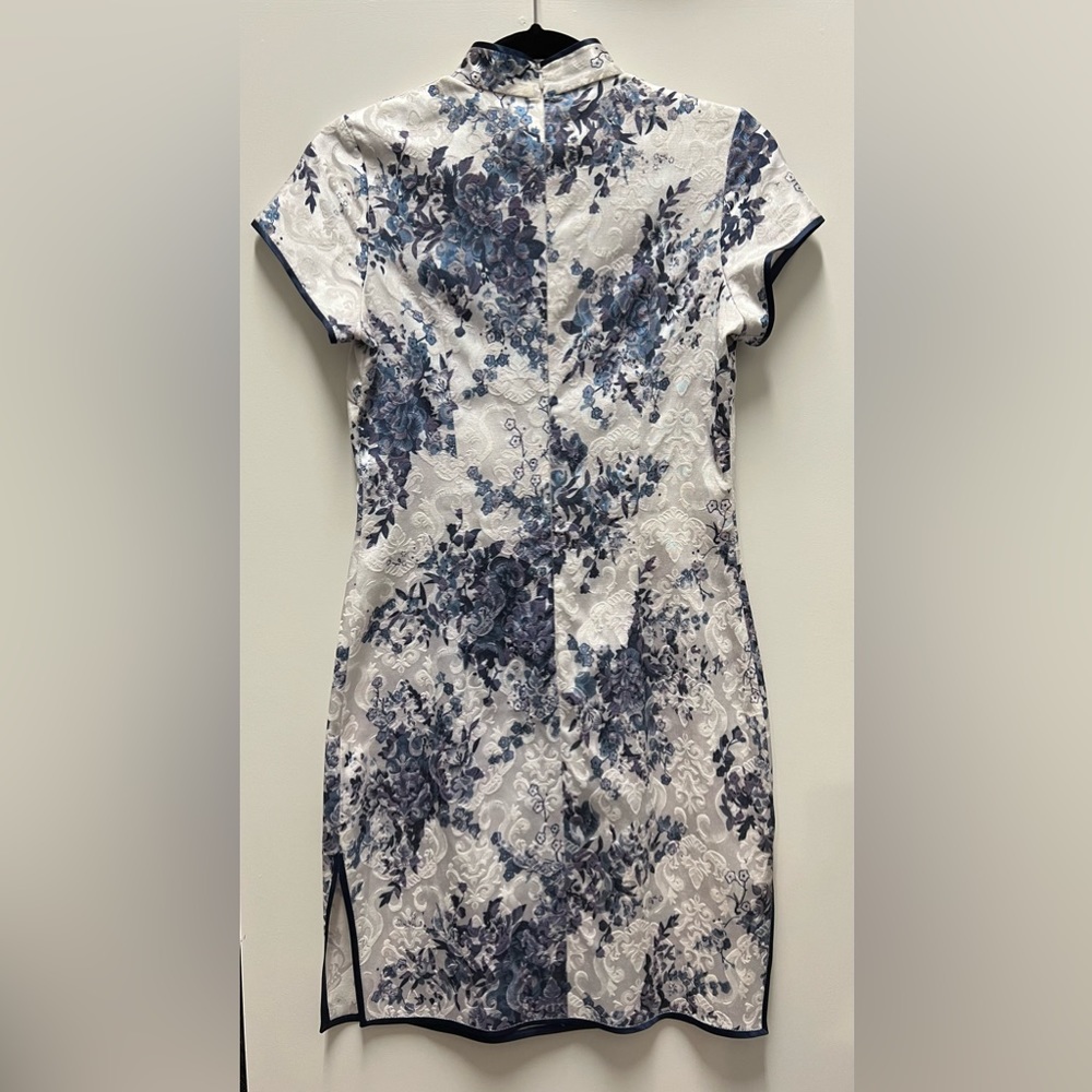 Blue & White Traditional Chinese Dress - Qipao - Picture 3 of 11